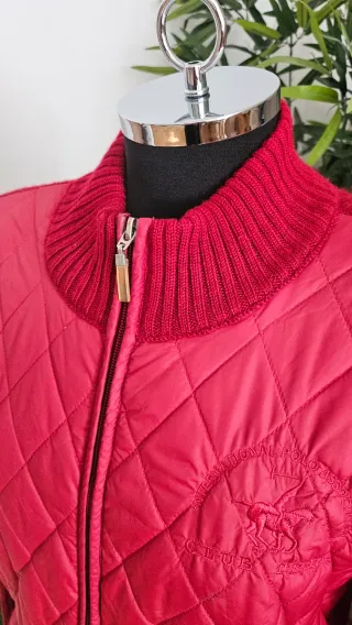 Chaqueta acolchada vintage roja Talla 42