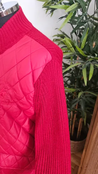 Chaqueta acolchada vintage roja Talla 42