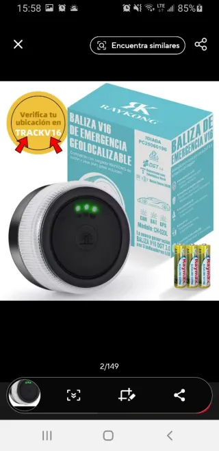 Baliza V16 Luz Emergencia