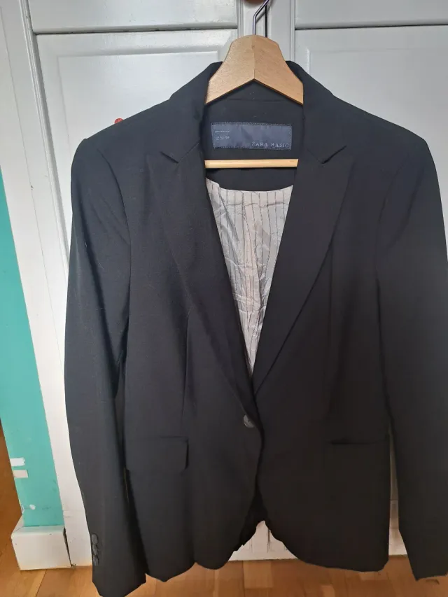 Americana Zara Basic Negra Talla 40