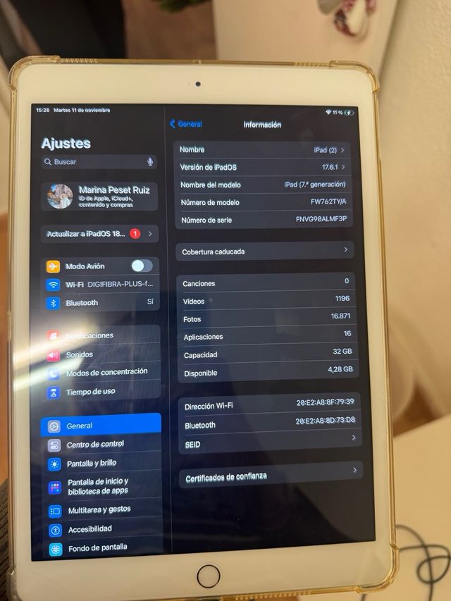 Apple iPad 7ª Gen 2019 Plata/Blanco