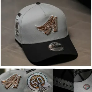 Gorra Anaheim Angels New Era 9FORTY Gris y Negra