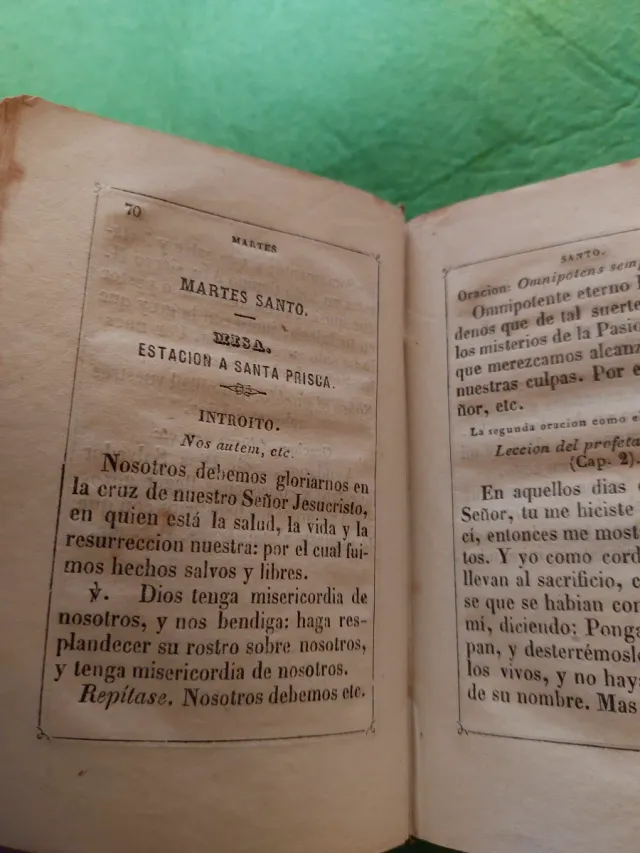 Misal antiguo religioso siglo XIX