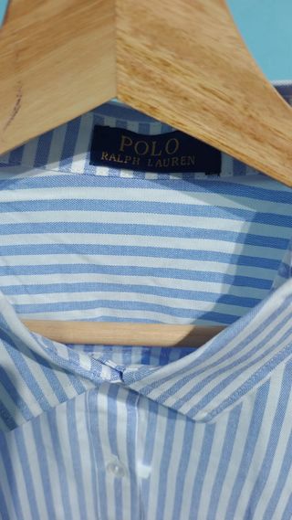 Camisa Polo Ralph Lauren Rayas Azul Blanco unisex