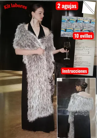 Kit labores CHAL 2 agujas 10 ovillos