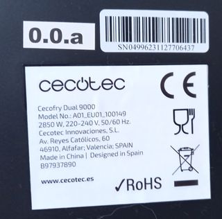 Cecofry Dual 9000 Cecotec Freidora Aire