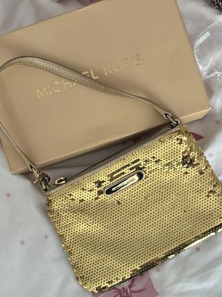 Bolso Michael Kors Dorado Lentejuelas