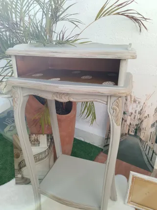 Mesita auxiliar vintage Shabby chic 84x43x34