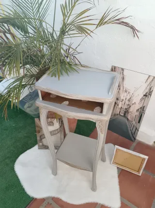 Mesita auxiliar vintage Shabby chic 84x43x34