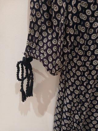 Vestido Sfera Negro Estampado Talla S