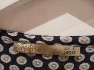 Vestido Sfera Negro Estampado Talla S