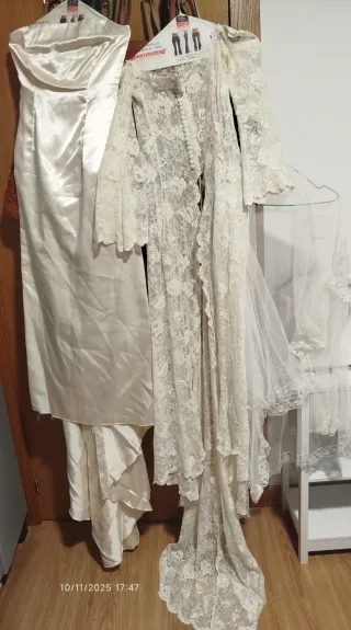 Vestido de Novia Beige Hueso