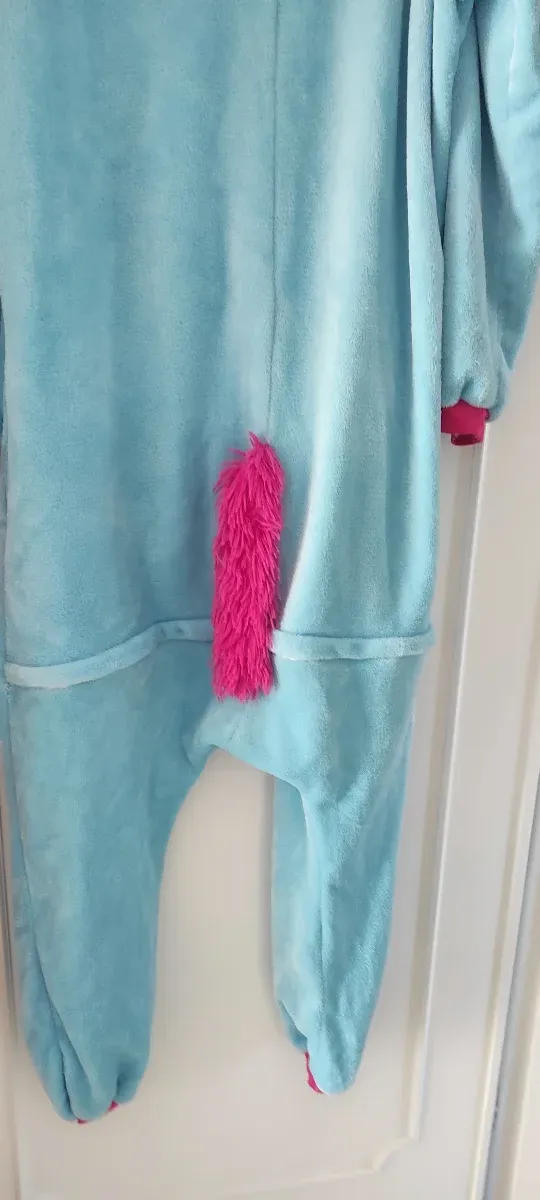 Pigiamone unisex unicorno blu e bianco