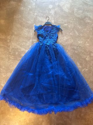 Vestido azul para niña 130-150