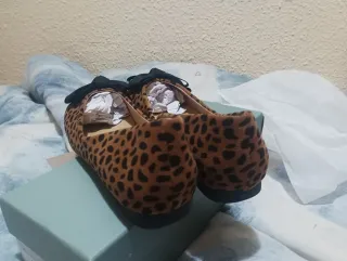 Bailarinas C.Paravano punta cuadrada lazo 38.5