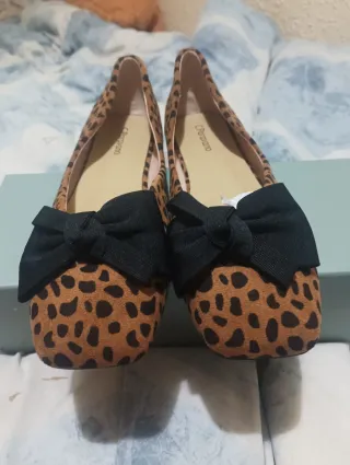 Bailarinas C.Paravano punta cuadrada lazo 38.5