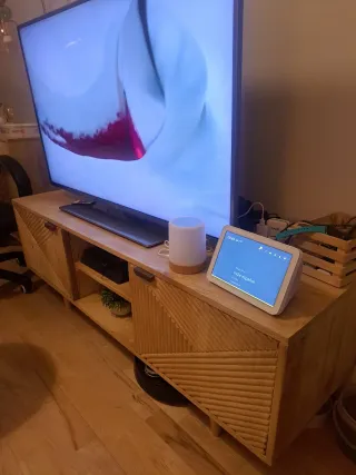 Mueble TV Madera Mango Diseño Rayas