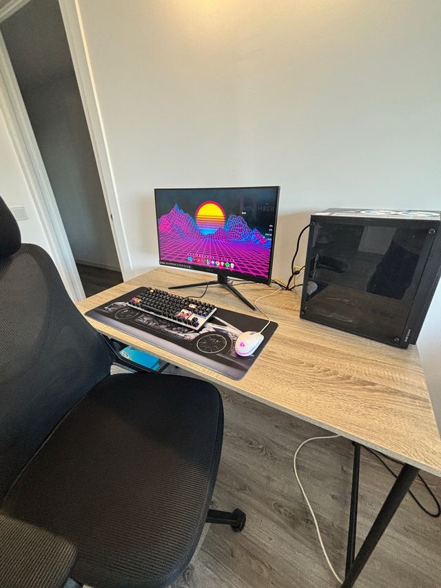 Escritorio madera y metal