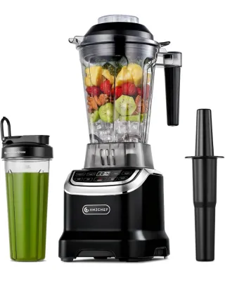 2 Batidora AMZCHEF 1800W 2en1, 1,85l+600ml