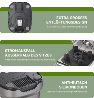 2 Batidora AMZCHEF 1800W 2en1, 1,85l+600ml