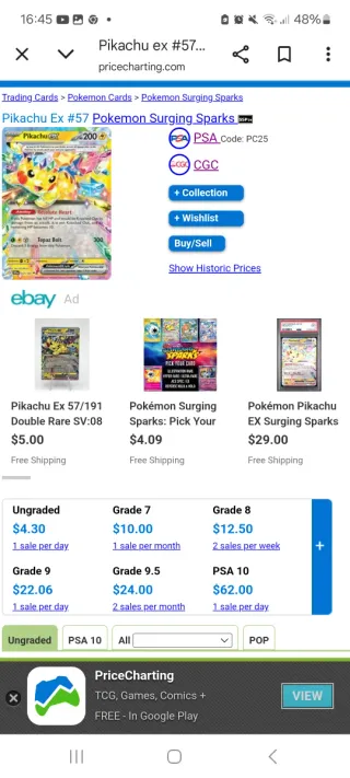 Carta Pokémon Pikachu EX SSP 057/191