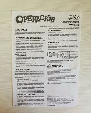 Juego de mesa Operación de Hasbro.