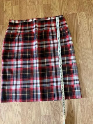 Falda cuadros vintage multicolor