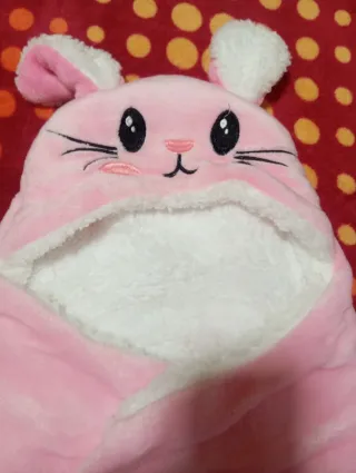 Saco rosa conejito para bebé