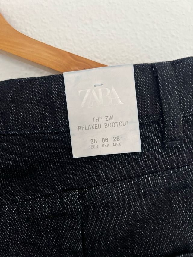 Vaqueros Zara Talla 38 Azul Oscuro