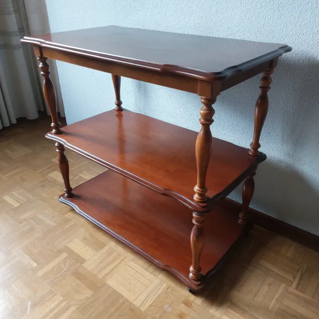 Mesa auxiliar 3 baldas madera Mesa televisión