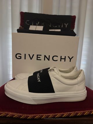 Scarpe Givenchy bianche con fascia nera