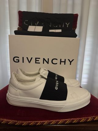 Scarpe Givenchy bianche con fascia nera