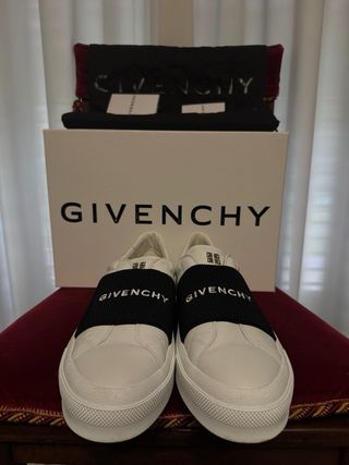 Scarpe Givenchy bianche con fascia nera