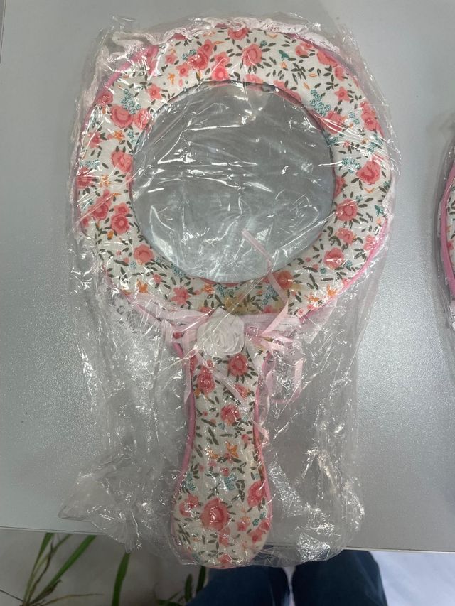 Espejos decorativos con palomas de porcelana