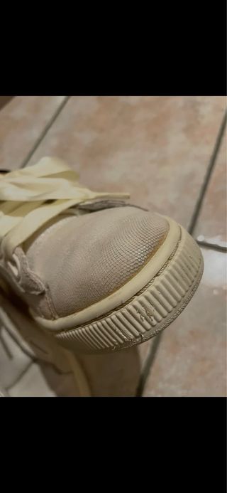 Puma Basket Heart Patent Iridescent panna.