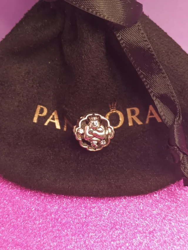 Charm Pandora Azul y Plateado