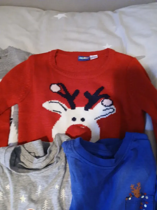 Lote jerseys infantiles Navidad T.98/110 y 110/1
