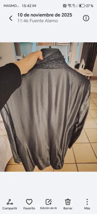 Traje de 3 piezas negro y gris