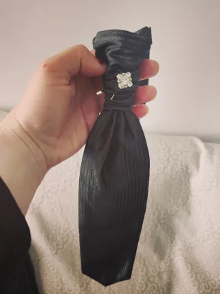 Traje de 3 piezas negro y gris