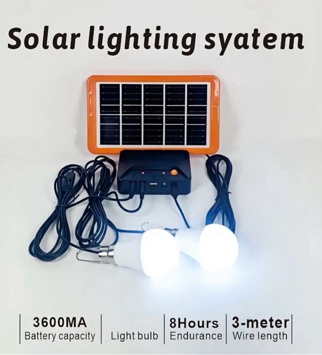 Kit Panel Solar + Bombilla LED