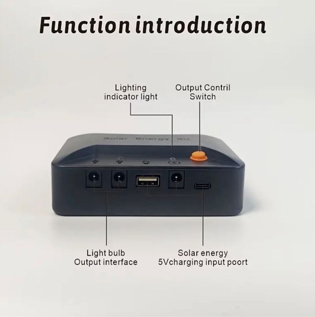 Kit Panel Solar + Bombilla LED