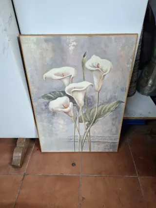 Cuadro de calas en madera