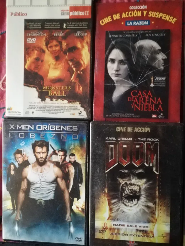 DVDS PELÍCULAS DISTINTOS GÉNEROS:1X1,5 €