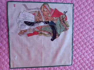 Foulard Geisha Giapponese Organza Seta 42x42