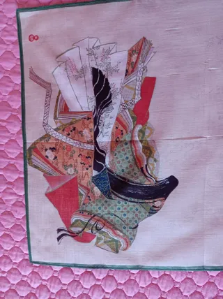 Foulard Geisha Giapponese Organza Seta 42x42