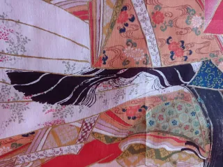 Foulard Geisha Giapponese Organza Seta 42x42