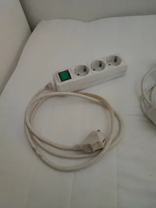 Regleta eléctrica 3 enchufes con interruptor