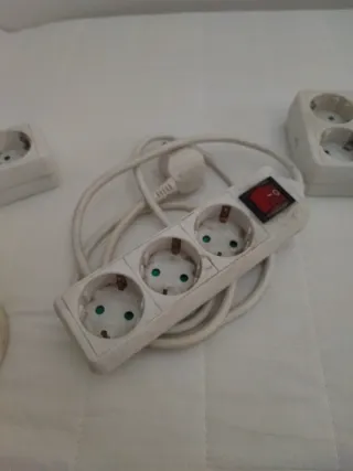 Regleta eléctrica 3 enchufes con interruptor