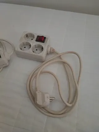 Regleta eléctrica 3 enchufes con interruptor