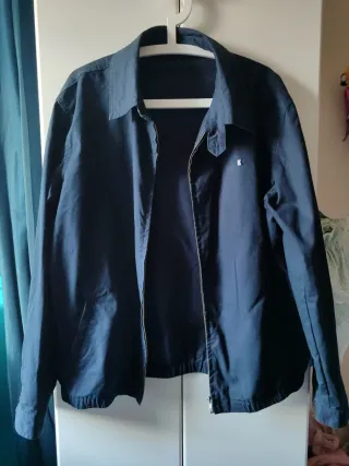 Cazadora de lona azul